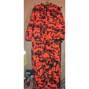 Winchester Insulated Coveralls W/Hood  3XL Blaze Orange Camo Hunting VTG